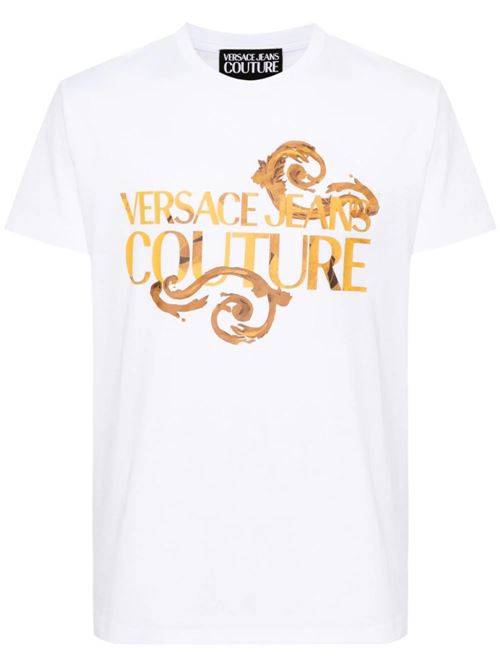 White t-shirt Versace Jeans | 76GAHG00CJ00GG03